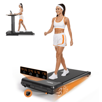 TKW 3-in-1 Walking Pad Treadmill Under Desk, Portable Compact Walking Machine, 200 lbs Capacity, Black walk pad Walking Pad walkingpad treadmill, Black