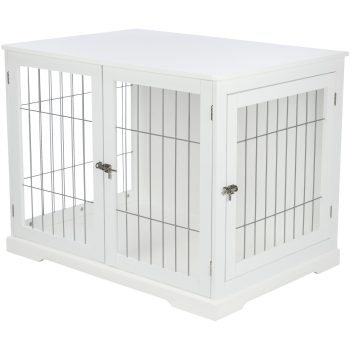TRIXIE 38.7" Dog Crate, Wooden Indoor Kennel Furniture for Dogs Up to 66 lb
