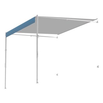 KFFKFF RV Awning Substitute, 20',Resistant to Water Sunshade Vinyl RV Pull-out Canopy with Aluminum Alloy Structure,Hand-operated Blue Gradient Exterior Trailer Canopy,Compatible with Majority of RVs
