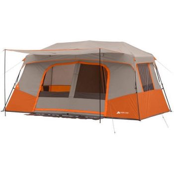 Ozark Trail 11-Person Instant Cabin Tent with Private Room, 3-Room Family Camping Tent with Awning