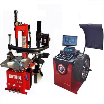 KT-T835 Tire Changer Machine 2.0HP Bead Blaster and KT-B750 Wheel Balancer Machine Automatic Measurement Ruler Tire Repair Wheel Changers Combo
