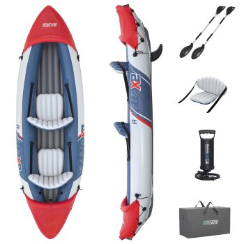 Open Box Bestway Rapid X2 Inflatable 2 Person Kayak Outdoor Water Sport Set