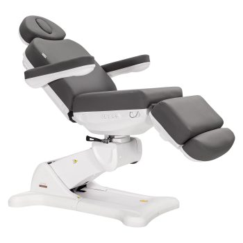 Remi II Electric Spa Treatment Table 4 Motors Massage Bed Memory Function Adjustable Height Fluffy Cushion, Spa Resort Salon Tattoo Equipment, Dark Grey
