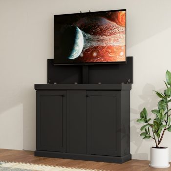 Oxylife Mini Elevate TV Lift Cabinet,Fits Up to 50-Inch Wide TVs,Black