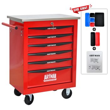 ARTMAN Metal Rolling Storage Tool Chest Cabinet Cart with Wheels,with Key Locking and Parking Brake, Tool Box for Garage Workshop Warehouse