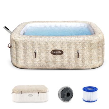Bestway SaluSpa Rome 5-7 Person Inflatable Hot Tub - Square Spa - 79 in x 28 in