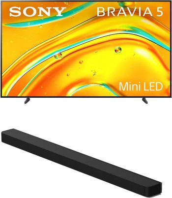 Sony K98XR50 98 Inch Bravia Mini LED 4K HDR Google TV with a Sony HT-A9000 BRAVIA Theater Bar Soundbar (2025)