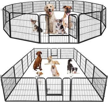 BestPet Fence Pet Playpen, Extra Large, Heavy Duty/ Panels 24 Inches (" W x 24" H Panles)