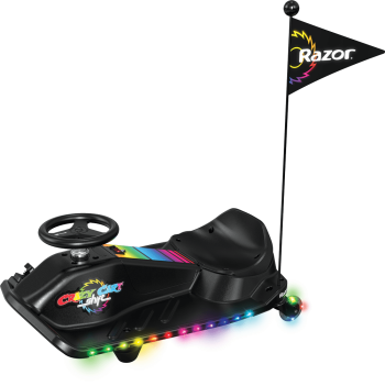 Crazy Cart Shift Lightshow by Razor - 12V Electric Drifting Go-Kart for Kids Ages 6+, up to 8 mph