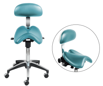 Professional Deluxe Rimostool Sleek Saddle Doctor Stool Dental Rolling Saddle Seat Chair for Doctor's Office