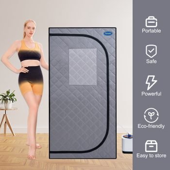 Cheelom Weight Loss Sauna Tent Portable Full Body Steam Sauna Box Sauna Tent with Folding Chair
