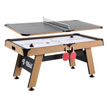 Rally and Roar 72 inch Air Hockey Table with LED Scorer & Table Tennis Top