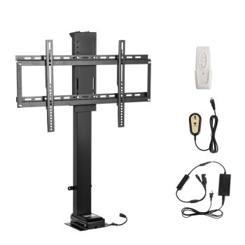 Motorized TV Lift Cabinet with Swivel Base, Height Adjustable from 28 to 68 Inches for 32-70 Inch TVs, Supports 154 Lbs, 30-Degree Manual Rotation