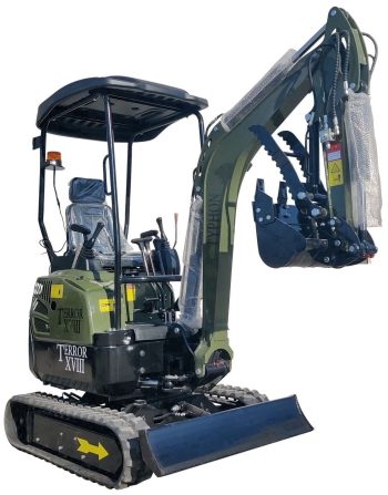 TYPHON Terror XVIII Mini Excavator, 4,000 lb Rubber Track, Kubota D902 Diesel Engine