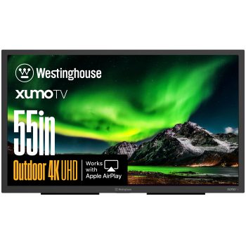 Westinghouse PS Series 55″ 4K UHD Partial Sun Outdoor TV, 700+ Nits High-Brightness Anti-Glare Display, Xumo Smart TV, Weather-Resistant Outdoor Television