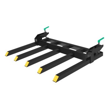 48" Clamp-On Debris Forks 2500 lbs Capacity Heavy-Duty Pallet Forks Attachment for Loader Bucket, Skid Steer, Tractor, Rustproof Black