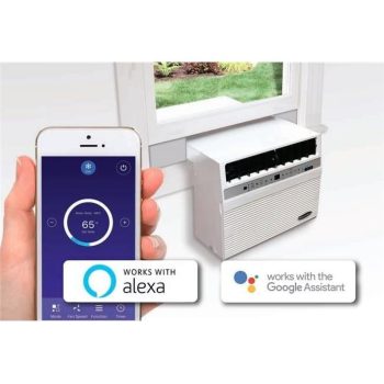 Soleus Air 12,000 BTU Air Conditioner with Heat Pump Energy Savings 115 Volts Wi-Fi, Saddle Mount