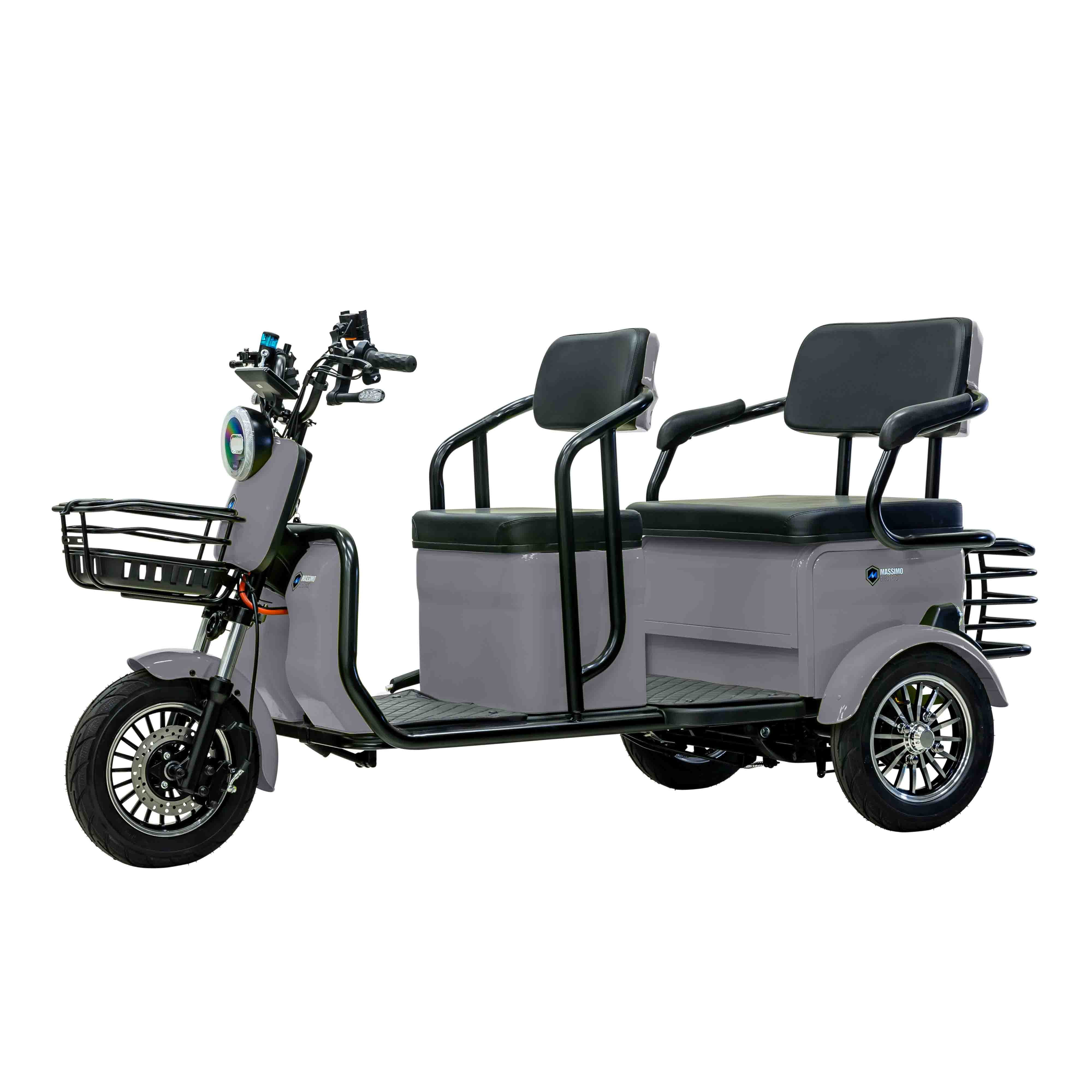 Massimo MGC 800W 3-Seat (Scooter) with Front and Back Storage Golf Cart