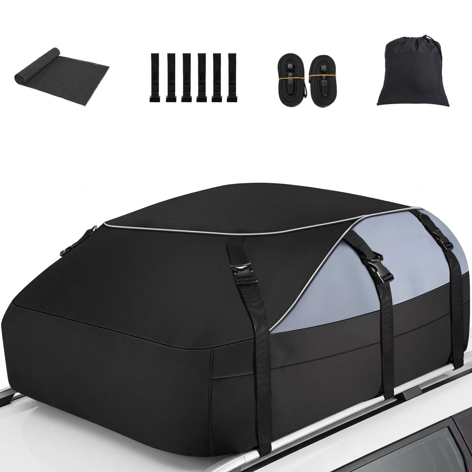 20 Cu Ft Rooftop Cargo Carrier, Waterproof Soft Shell Roof Bag