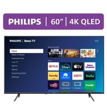 Philips 60" Class QLED 4K UHD (2160p) Roku Smart TV (60PQL7656/F7)