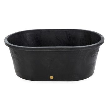 Tuff Stuff TS-KMT85 Heavy Duty Multipurpose Water Feed Storage Tank Tub Container Made from Eco Friendly 100 Percent Recycled LDPE, Black