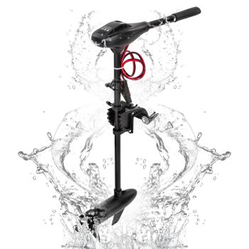 Miumaeov Electric Trolling Motor, Thrust Transom Mount Outboard Trolling Motor Engine Outboard Boat Motor for Inflatable Kayaks Dinghy Canoe