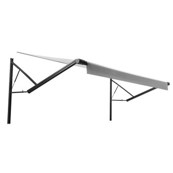 KFFKFF Motorized RV Awning Kit, 21.06FT Electric Retractable Awning with Durable Aluminum Frame & Water-Resistant Fabric, Outdoor Trailer Awning Compatible with Most RVs (21FT, Gradient Gray)