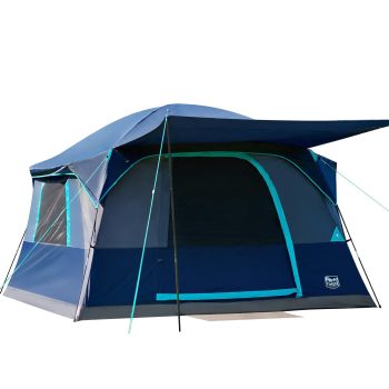 Timber Ridge 6 Person Camping Tent, Large Family Tents Cabin Tent with Vestibule and Storage Pockets, Waterproof Tent for Camping Accessories, Blue