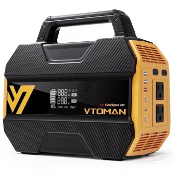 VTOMAN FS300 Portable Power Station 300W, 230Wh Solar Generator with AC Outlet, Power Bank for Camping,RV,Home Emergency Backup​(No Solar Panel)