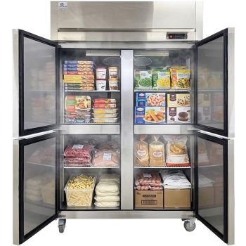 48-Inch Four-Door Commercial Reach-In Freezer, 36 Cu. Ft., Stainless Steel, NSF