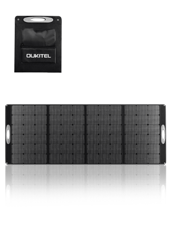 OUKITEL 400W Solar Panel, Foldable & Portable, IP68 Rating, High Conversion Efficiency, Parallel Connection for Faster Charging, Compatible with Multiple Brand Power Stations