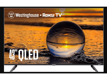 Westinghouse 43" QLED 4K UHD Smart TV with Roku TV, Edgeless, Dolby Vision Sound, WiFi, Voice Remote