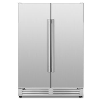 TITTLA Beverage Refrigerator,24 Inch Wide,Dual Zone 120 Cans Built in Wine Fridge Cooler,Double Stainless Steel Doors