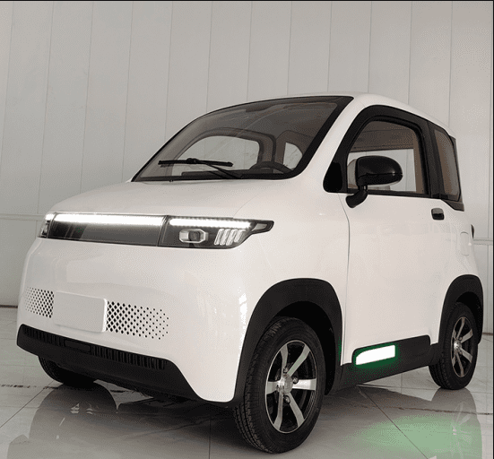RoadMaster X-1000 Four Wheels Enclosed Electric Mobility Vehicle Adult Senior Two Seat Cabin Scooter Long Range Climate Control White