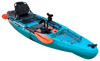 Reel Yaks Rapido Modular Fishing Kayak - 10.8ft Lightweight Fin Drive, Sit On Top Kayak for Adults & Youth - Stable & Portable, Ideal Space-Saving Design for Travel - 400 lbs Capacity - Gray