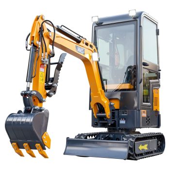 MMS 1.2ton Mini Excavator With B&S EPA Engine Enclosed Cab and Swing Boom Hydraulic Crawler Small Digger For Garden Farm