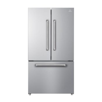 ICYBER BOOM 27.4 cu ft French Door Refrigerator, Bar Handle, Stainless Steel, Auto Defrost, Ice Maker & Water Filter, Dual Zone, Energy Efficient, for Home Kitchen