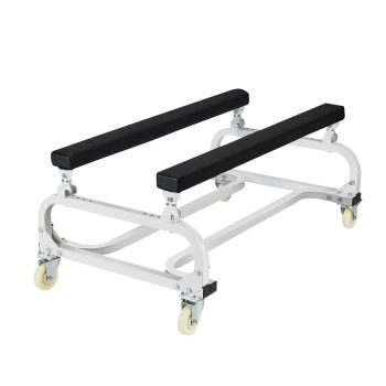 motorboat Dolly 1000 lbs Capacity Jet Ski Cart with Adjustable Bunks, 4 Casters 2 Brakes, Heavy Watercraft Mover for Kayaks Boats