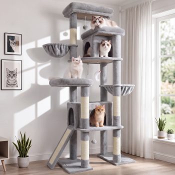 Globlazer 78" Multi-Level Large Cat Tree and Tower Condo for Indoor Cats with Sisal Scratching Posts