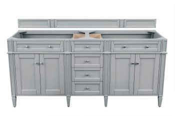 James Martin Vanities 650-V72-M-UGR Brittany 72" Free Standing Double Basin Poplar Wood