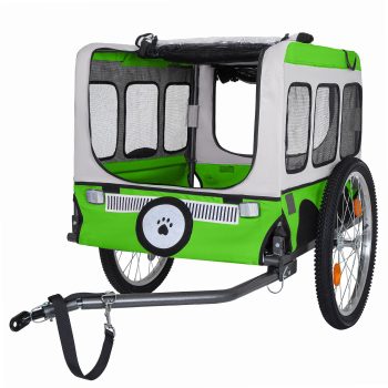 CQSXDA Large Dog Bike Trailer With Heavy-Duty Steel Frame In Waterproof Design For All-Terrain Cycling Adventures