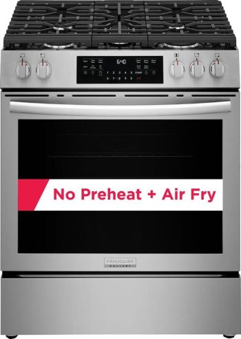 Frigidaire Gallery 30" Smudge-Proof Stainless Steel Freestanding Gas Range with Total Convection & Air Fry