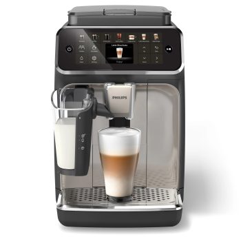 Restored Philips 4400 LatteGo Automatic Espresso Machine | 12 Recipes | Black Chrome | EP4447/90 (Refurbished)