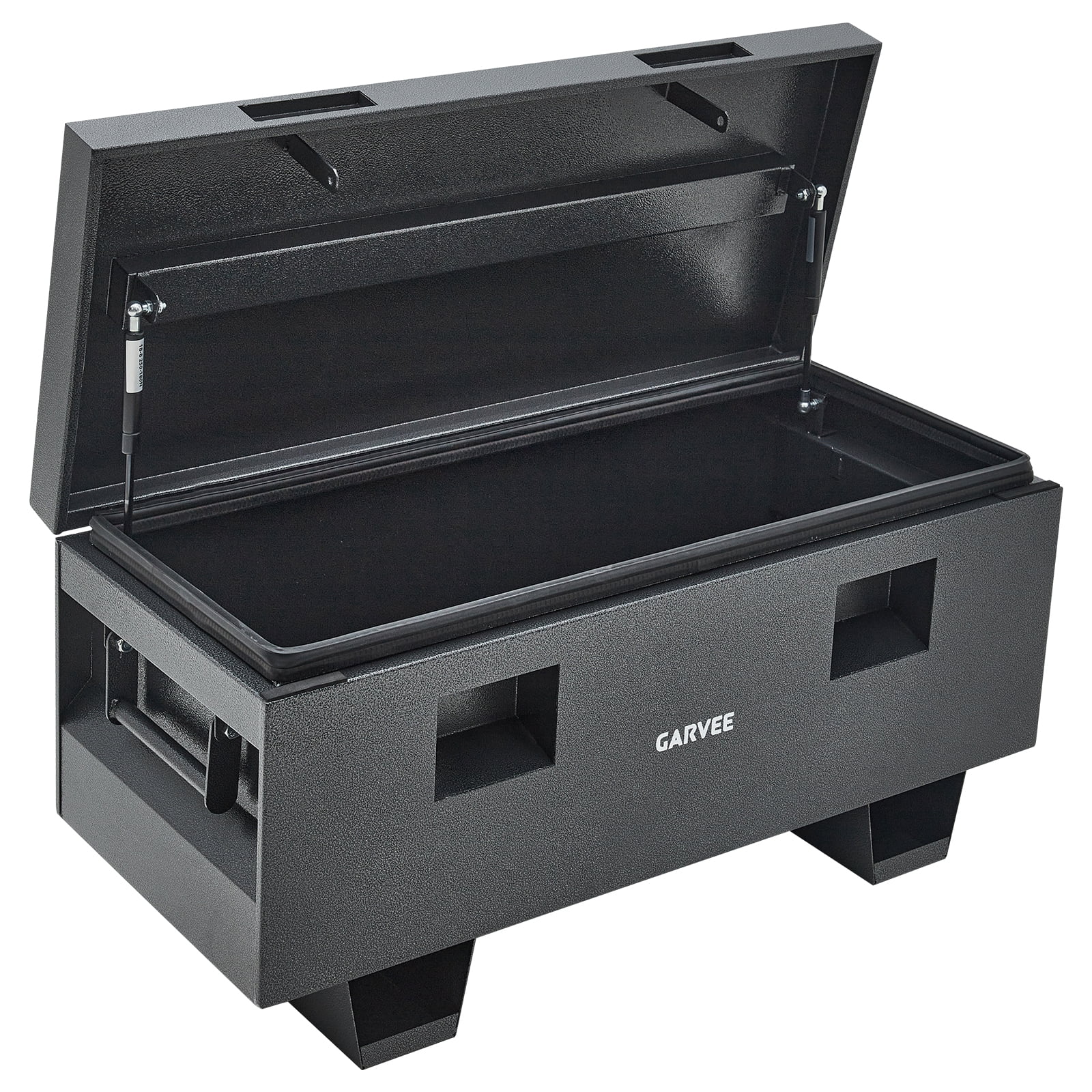 Heavy Duty Aluminum Truck Bed Tool Box 48" - Waterproof Jobsite Storage Chest with Drawer & Dual Hydraulic Levers