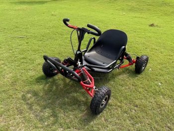 Off Road Go Kart Powerful Two-Stroke Gasoline Engine Kart for Adventure and All-Terrain Fun (Red)