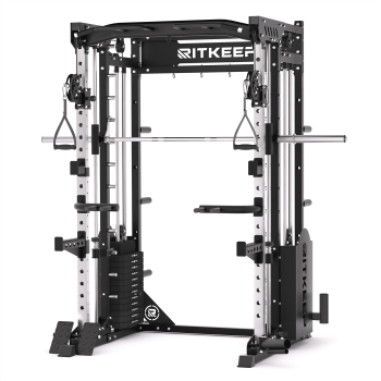 RitKeep PMAX 5600 Pro Home Gym Smith Machine, 6-in-1 Squat Rack Dual Cable Crossover