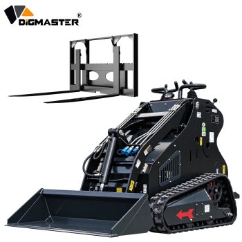 DigMaster Mini Skid Steer Loader, 13.5HP Gas Engine, EPA Certified Compact Loader for Landscaping, Farm & Forestry