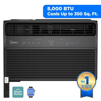 Midea 8,000 BTU Window Air Conditioner, Smart Inverter, Cools Up To 350 Sq Ft, Remote, Wi-Fi and Alexa
