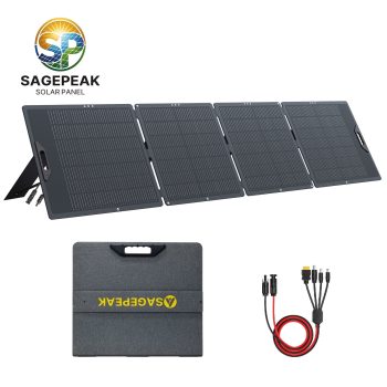 SAGEPEAK 400W Foldable Solar Panel for Power Station, 23% High Efficiency, IP65 Waterproof, ETFE Solar Charger for Outdoor Camping, RV, Emergency, Off Grid