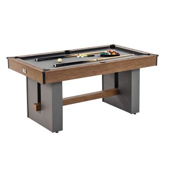 Barrington Billiards Urban 5.5 ft Pool Table with 2 Cue Sticks & Complete Accessory Set, Gray